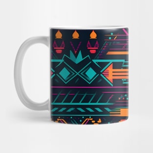 Neon Geometric Pattern Mug